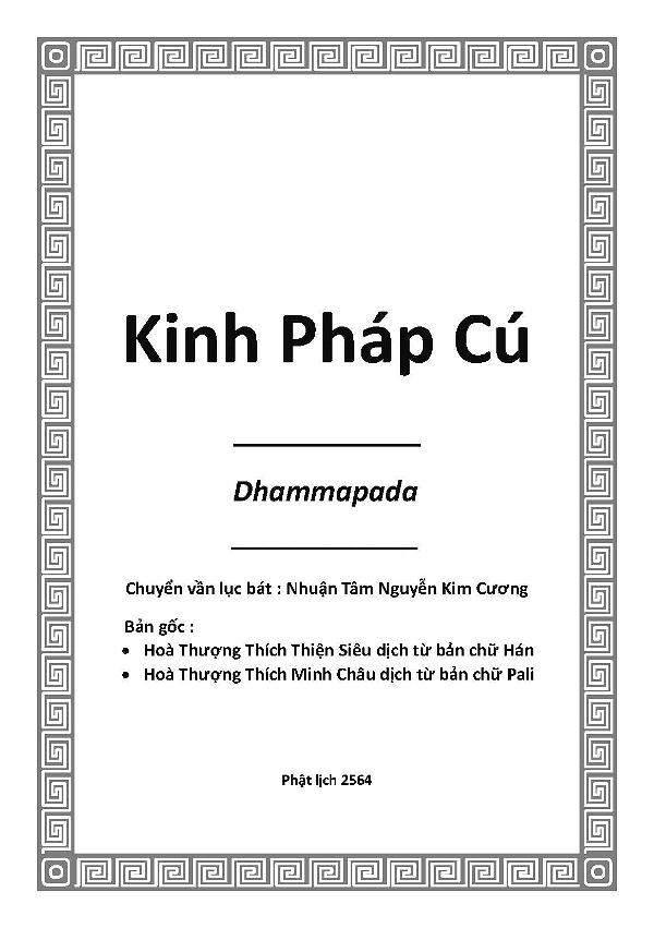 Kinh Pháp Cú Vần Lục Bát 2